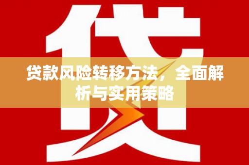 崇左贷款风险转移方法，全面解析与实用策略