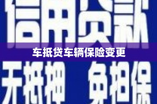 开阳车抵贷车辆保险变更