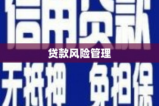 汨罗贷款风险管理