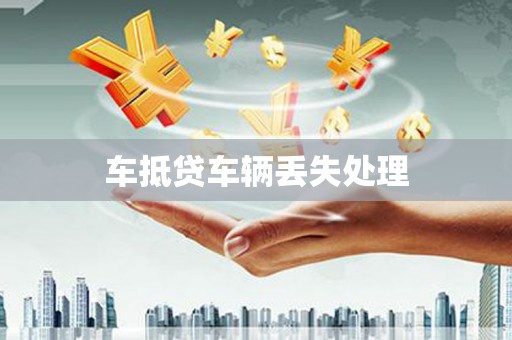 叶城车抵贷车辆丢失处理