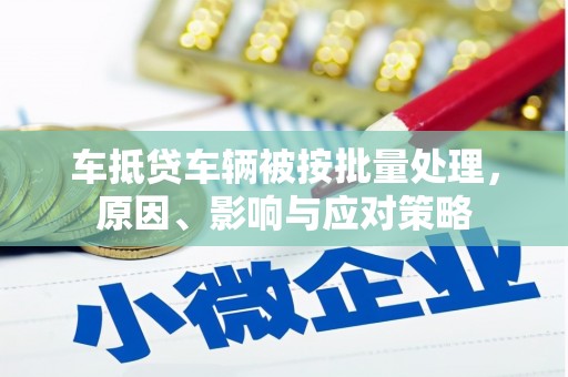 广河车抵贷车辆被按批量处理，原因、影响与应对策略