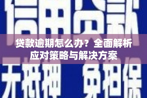 潍坊贷款逾期怎么办？全面解析应对策略与解决方案