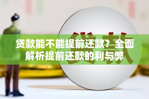 黑河贷款能不能提前还款？全面解析提前还款的利与弊