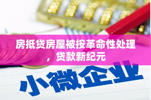 临漳房抵贷房屋被按革命性处理，贷款新纪元