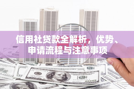 雨花信用社贷款全解析，优势、申请流程与注意事项
