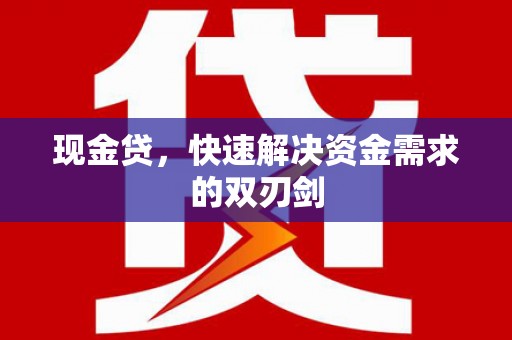 秦安现金贷，快速解决资金需求的双刃剑