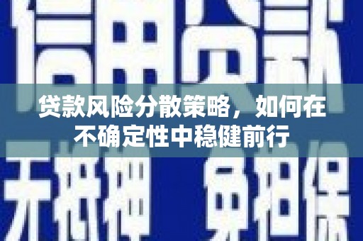 武进贷款风险分散策略，如何在不确定性中稳健前行