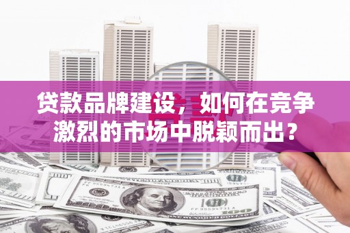 玛多贷款品牌建设，如何在竞争激烈的市场中脱颖而出？