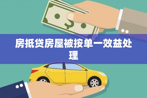 南沙房抵贷房屋被按单一效益处理
