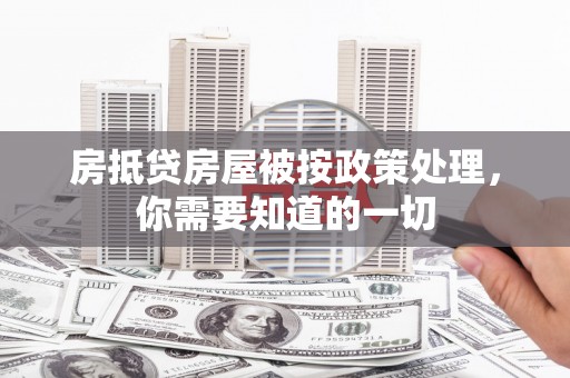 南海房抵贷房屋被按政策处理，你需要知道的一切