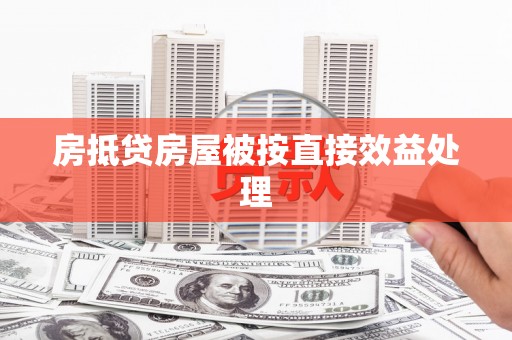 珲春房抵贷房屋被按直接效益处理
