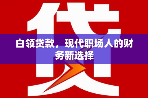 安岳白领贷款，现代职场人的财务新选择