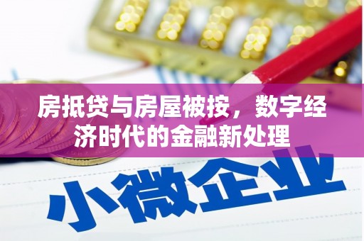 安岳房抵贷与房屋被按，数字经济时代的金融新处理
