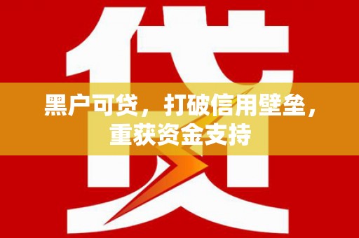 单县黑户可贷，打破信用壁垒，重获资金支持