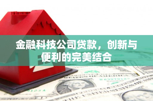 东胜金融科技公司贷款，创新与便利的完美结合