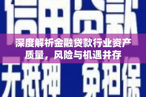 亳州深度解析金融贷款行业资产质量，风险与机遇并存