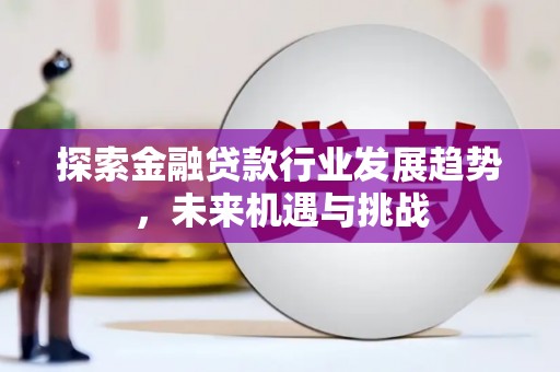 安顺探索金融贷款行业发展趋势，未来机遇与挑战