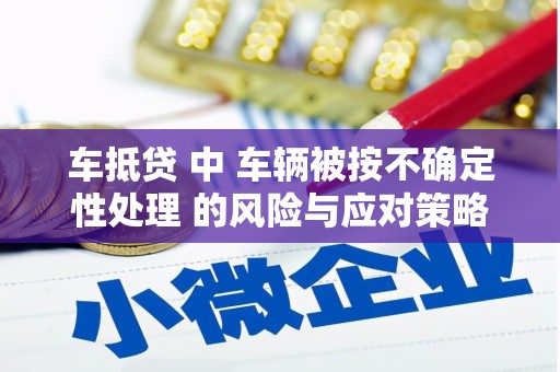 德宏车抵贷 中 车辆被按不确定性处理 的风险与应对策略