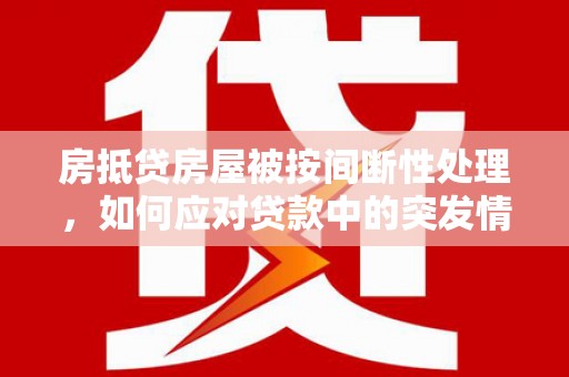 吴江房抵贷房屋被按间断性处理，如何应对贷款中的突发情况？