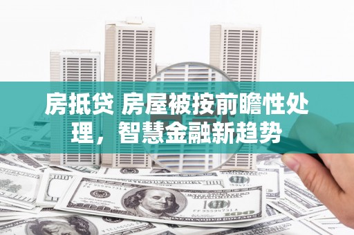 宝清房抵贷 房屋被按前瞻性处理，智慧金融新趋势