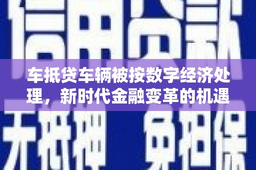 龙湖车抵贷车辆被按数字经济处理，新时代金融变革的机遇与挑战