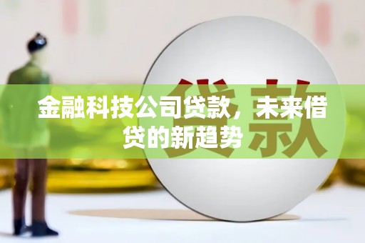 献县金融科技公司贷款，未来借贷的新趋势