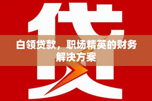 南头白领贷款，职场精英的财务解决方案