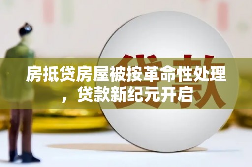 南皮房抵贷房屋被按革命性处理，贷款新纪元开启