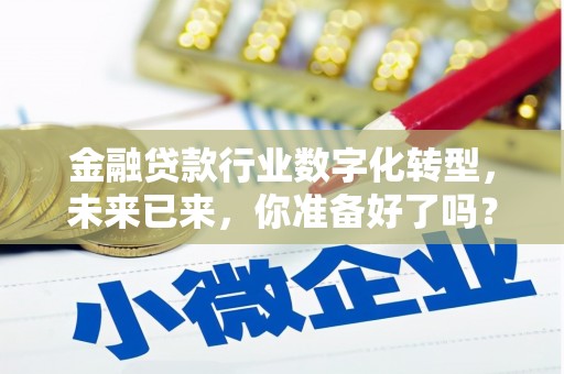 南皮金融贷款行业数字化转型，未来已来，你准备好了吗？