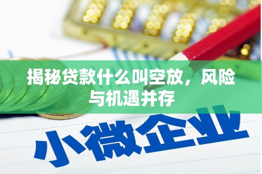 桃城揭秘贷款什么叫空放，风险与机遇并存