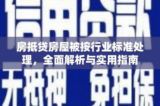 叶城房抵贷房屋被按行业标准处理，全面解析与实用指南