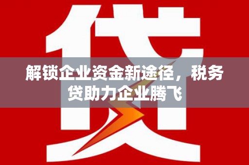 天水解锁企业资金新途径，税务贷助力企业腾飞