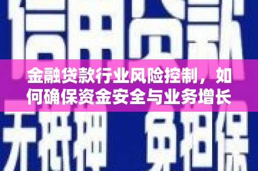 莒县金融贷款行业风险控制，如何确保资金安全与业务增长