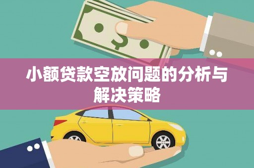 元宝小额贷款空放问题的分析与解决策略