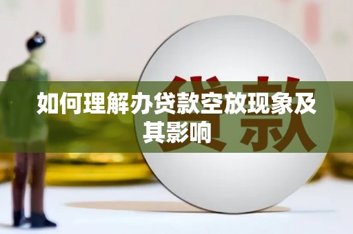 武侯如何理解办贷款空放现象及其影响