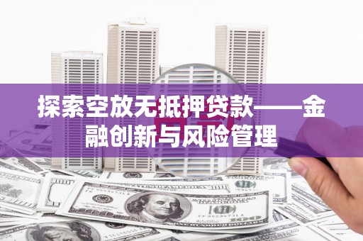海盐探索空放无抵押贷款——金融创新与风险管理