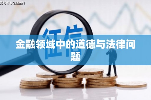 沙河口金融领域中的道德与法律问题