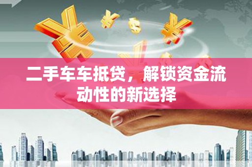 天峨二手车车抵贷，解锁资金流动性的新选择